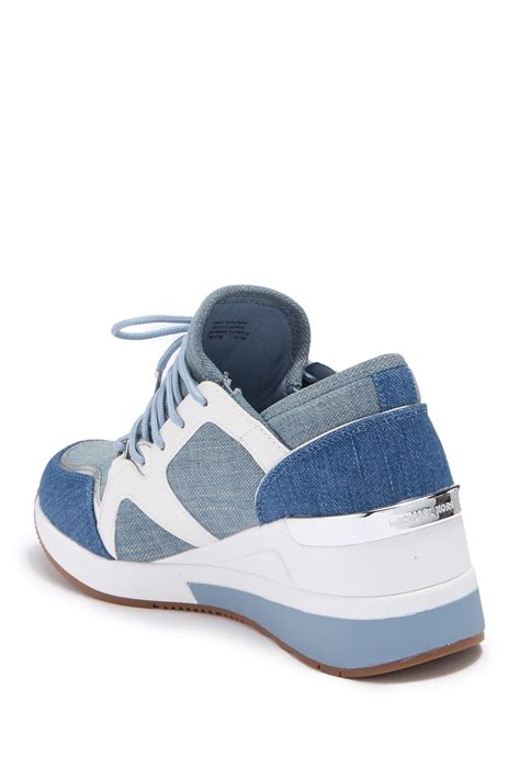 michael kors wedges sneakers|Michael Kors denim wedges.